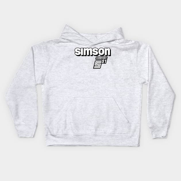 Simson S51 Comfort logo Kids Hoodie by GetThatCar